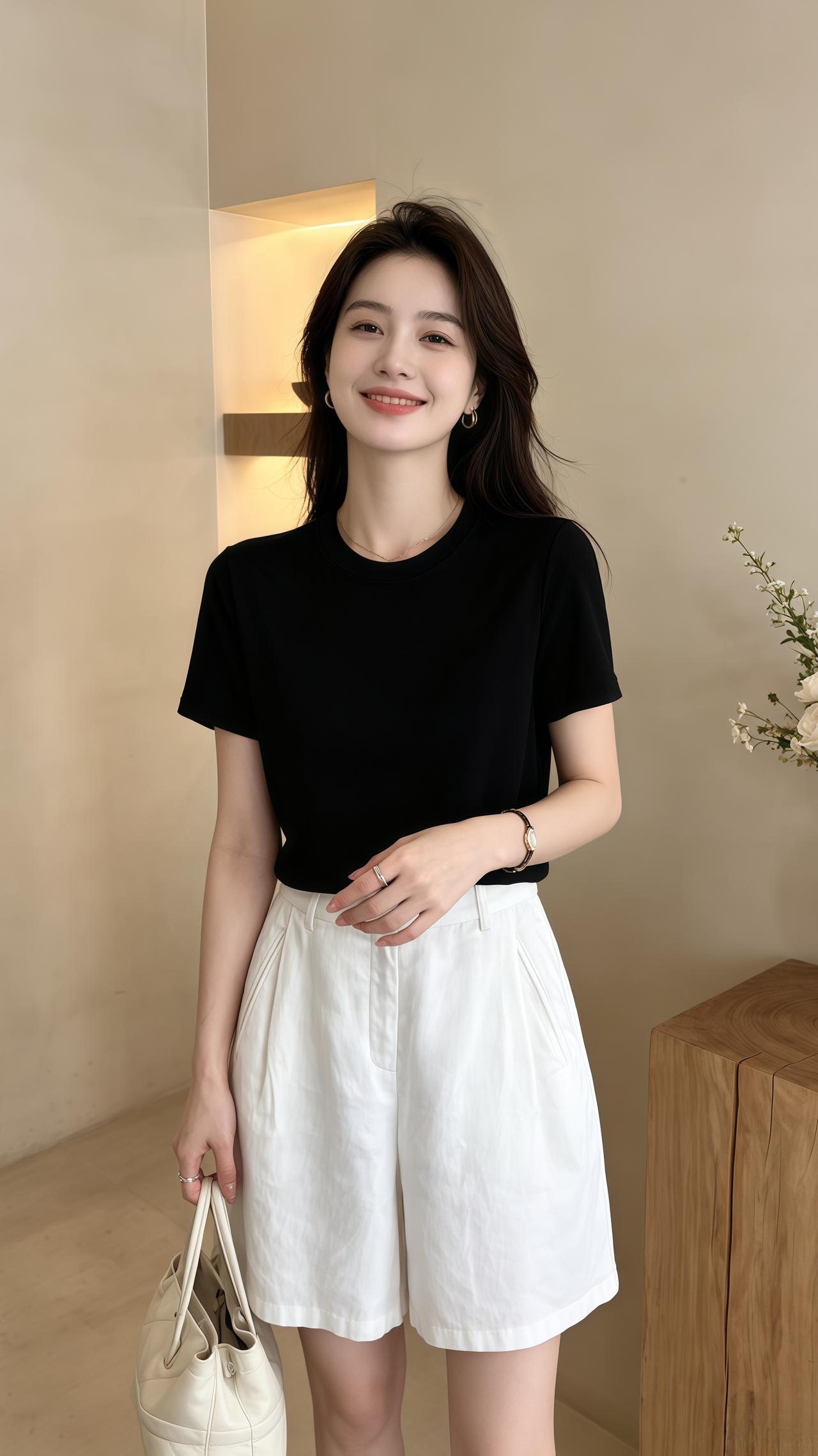女生不费力的夏季穿搭 短裤 舒适透气又凉快 韩系穿搭夏季穿搭