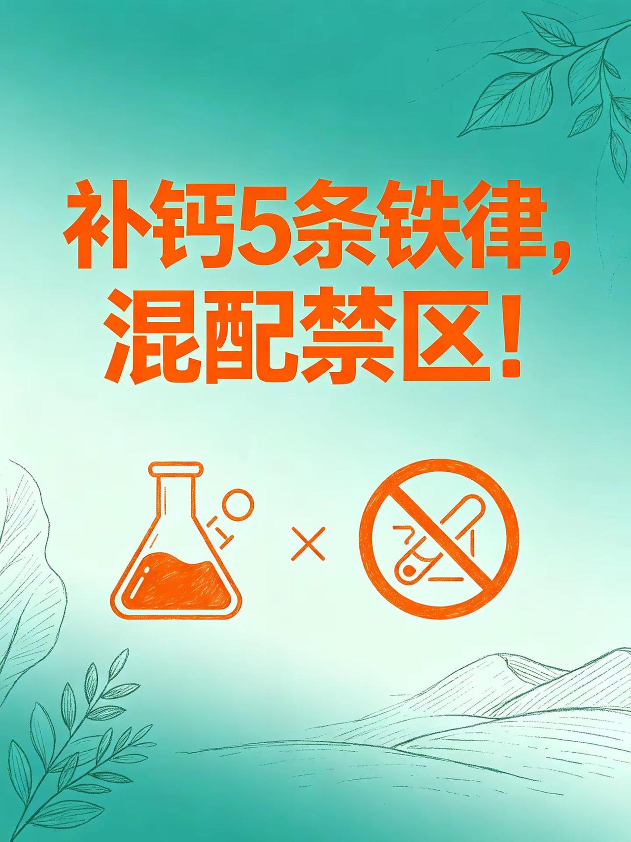 补钙5条铁律，混配禁区！背下来！。