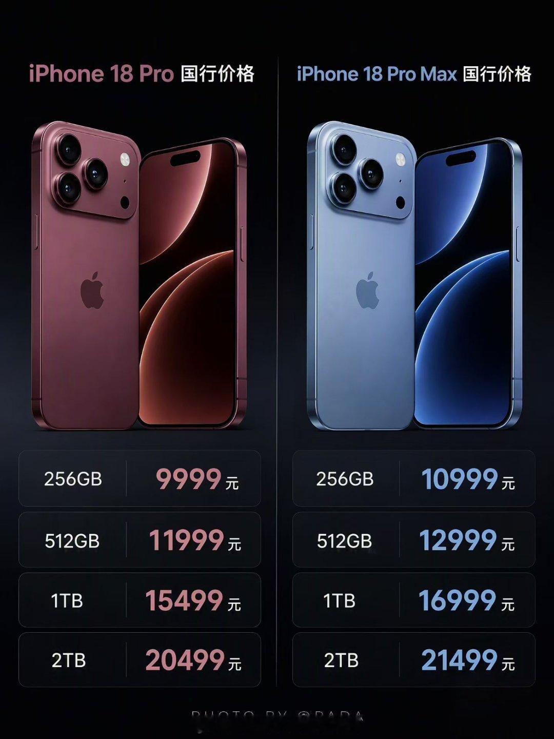 iPhone18Pro价格iPhone18Pro系列国行价格公布：iPhone1