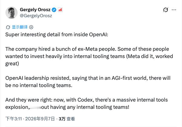 像 Meta、Google 这样的大厂，都有大量自己内部用的工具，有很多人专门就