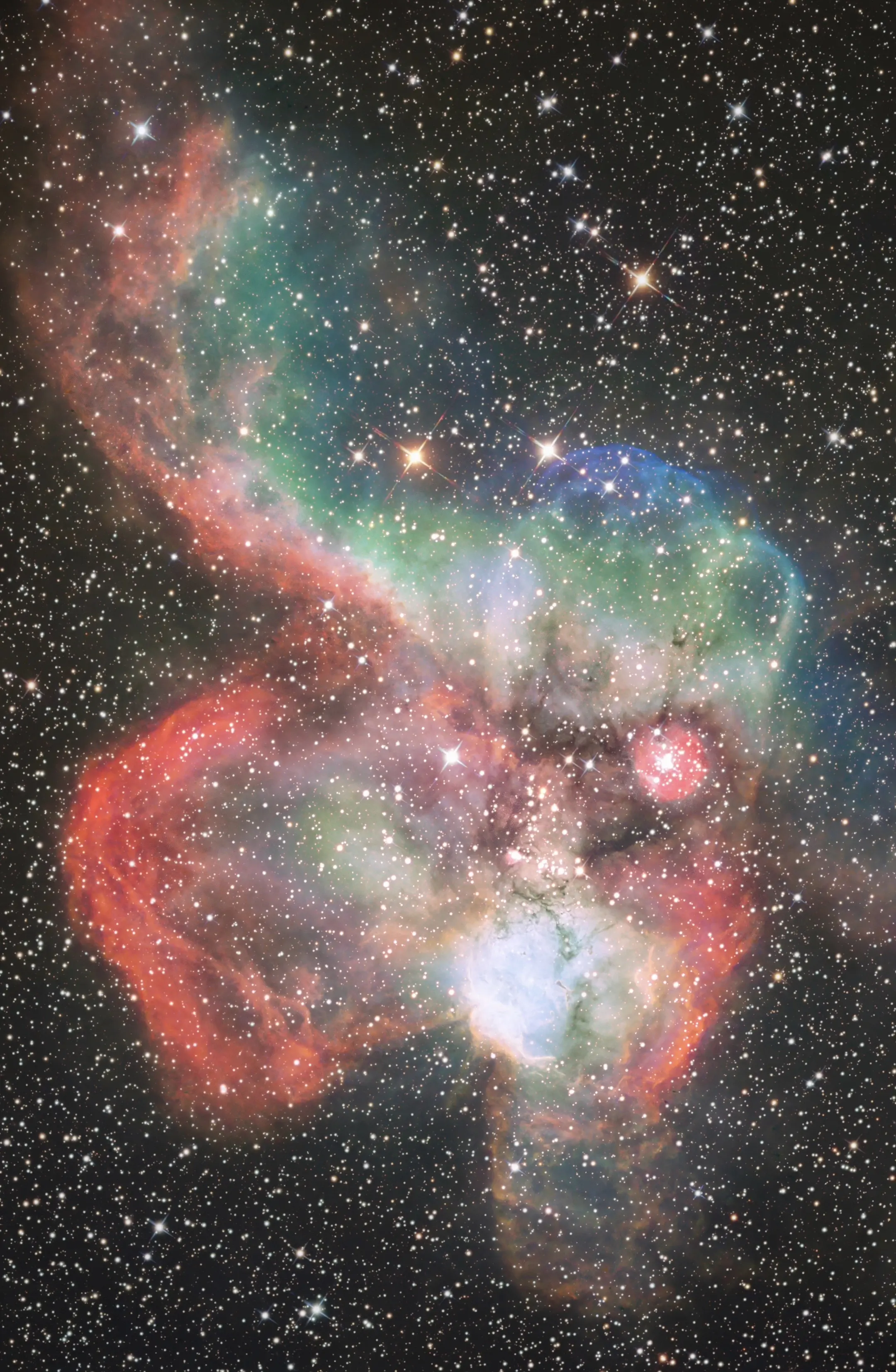 曝光30小时，我用天文望远镜拍到的骷髅头。曝光30小时，我用天文望远镜...