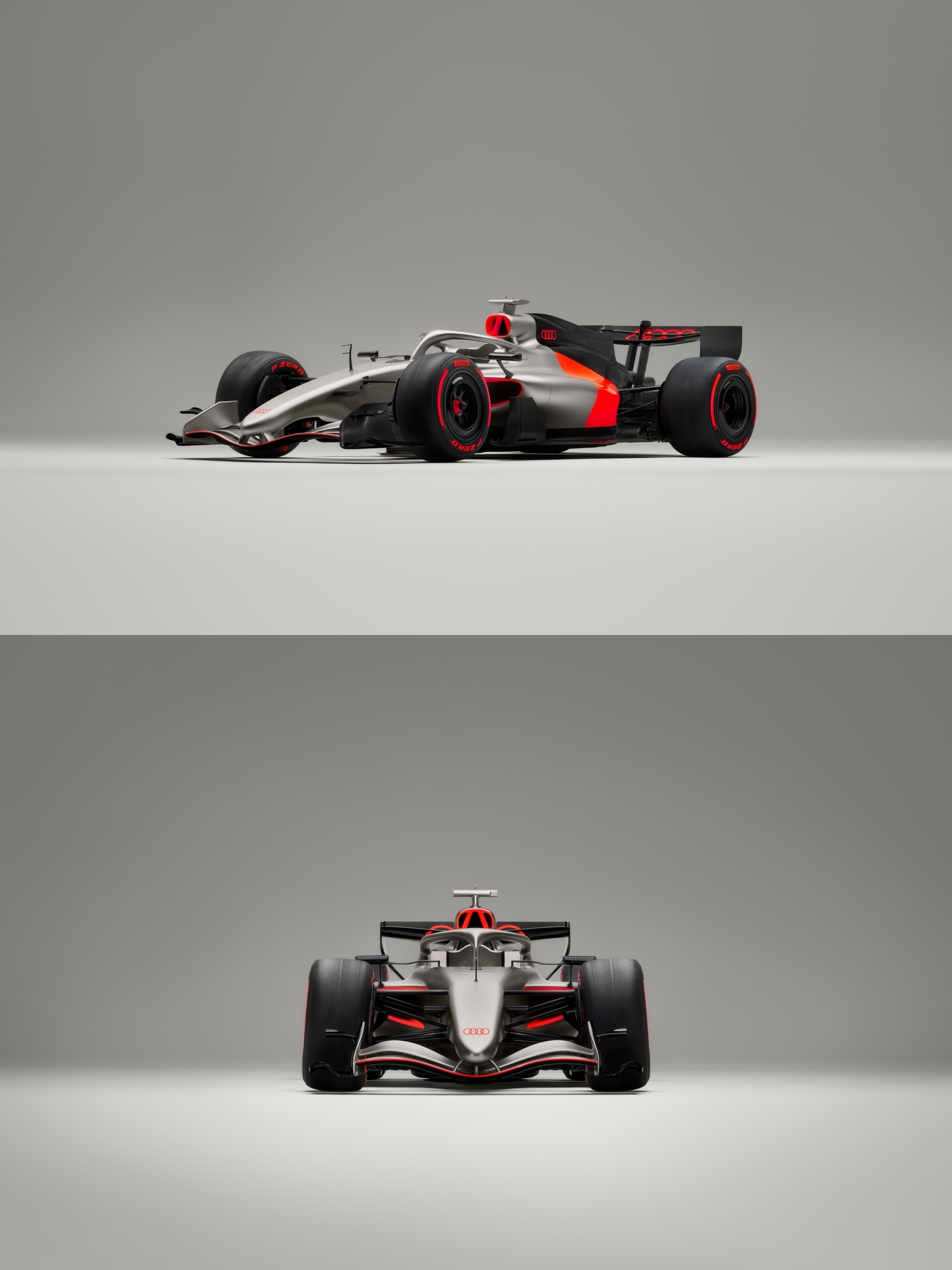 奥迪的R26概念赛车，他们将在2026年起以厂队身份进入F1，并争取在2030年