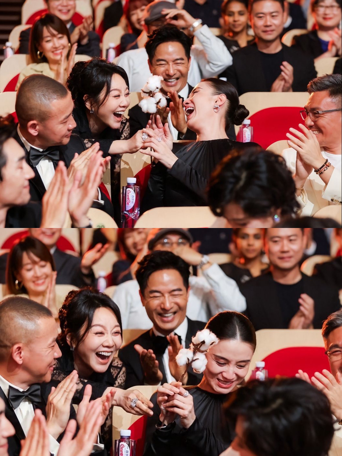 眼里全是对彼此的祝贺和欣赏 女演员之间的惺惺相惜闫妮｜宋佳｜白玉兰 ​​​