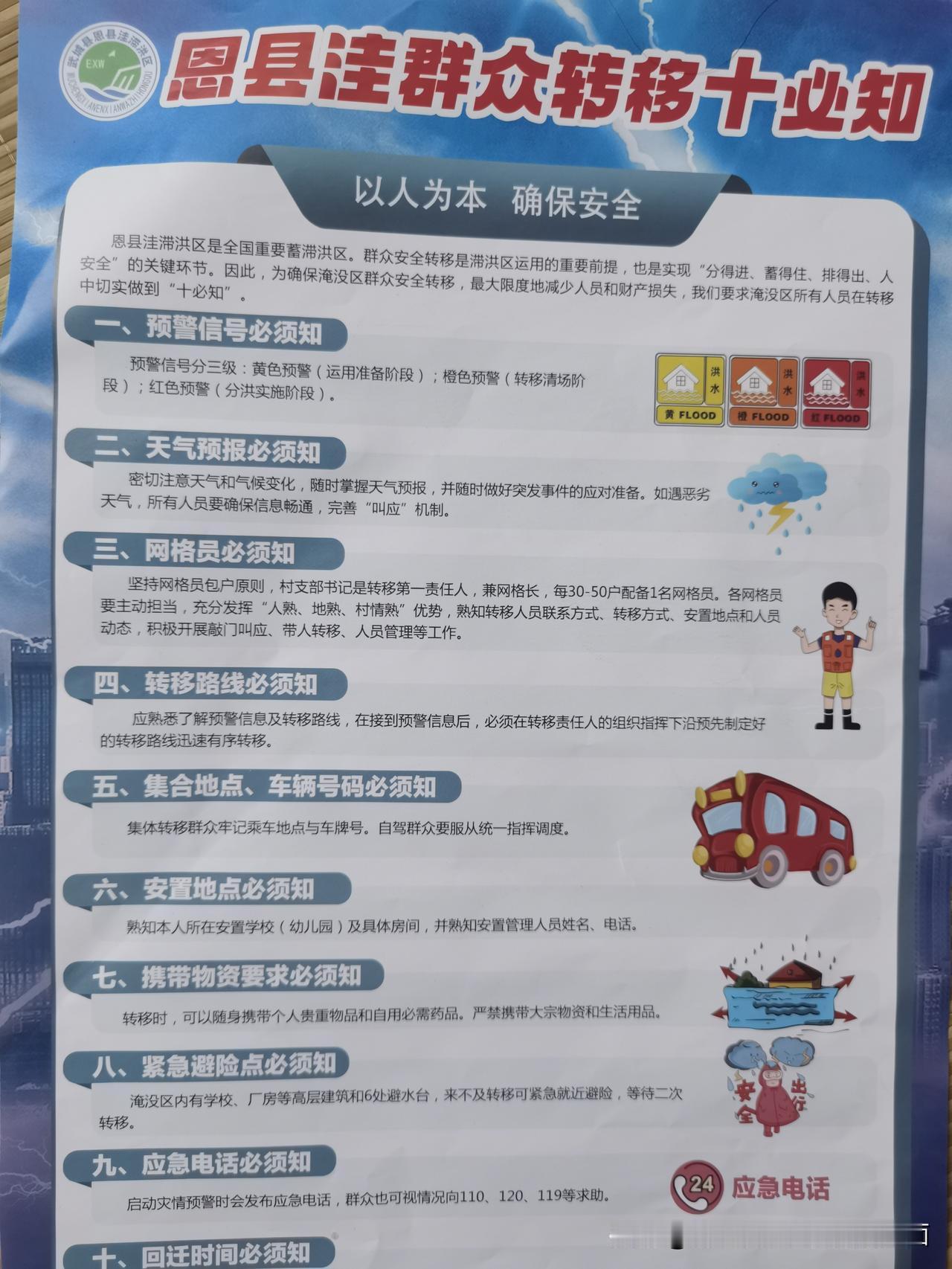 德州武城恩县洼蓄滞洪区转移预案，应对汛期个人如何做？
德州武城恩县洼蓄滞洪区是京