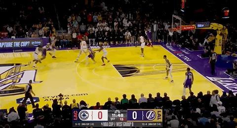 开始了！湖人第一球，八村三分！快船vs湖人