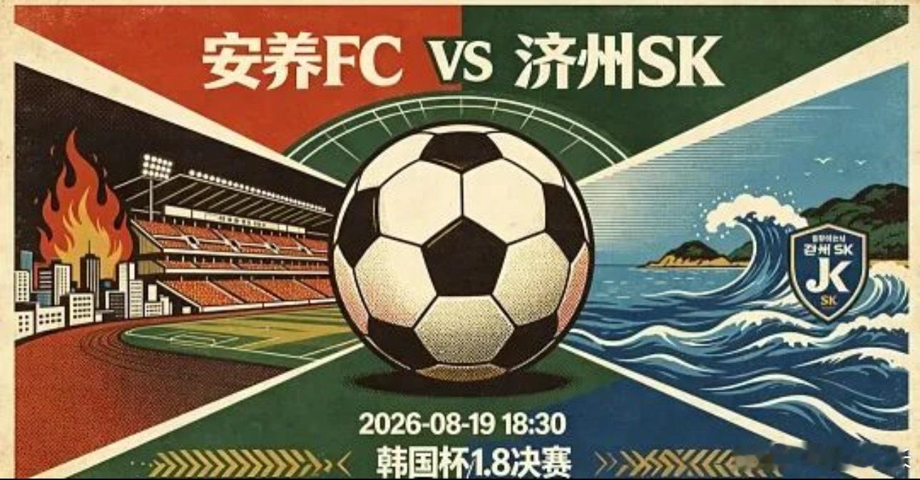 001 韩国杯 | 18:30 安养FC vs 济州SK✅【赛前情报分析】 ● 