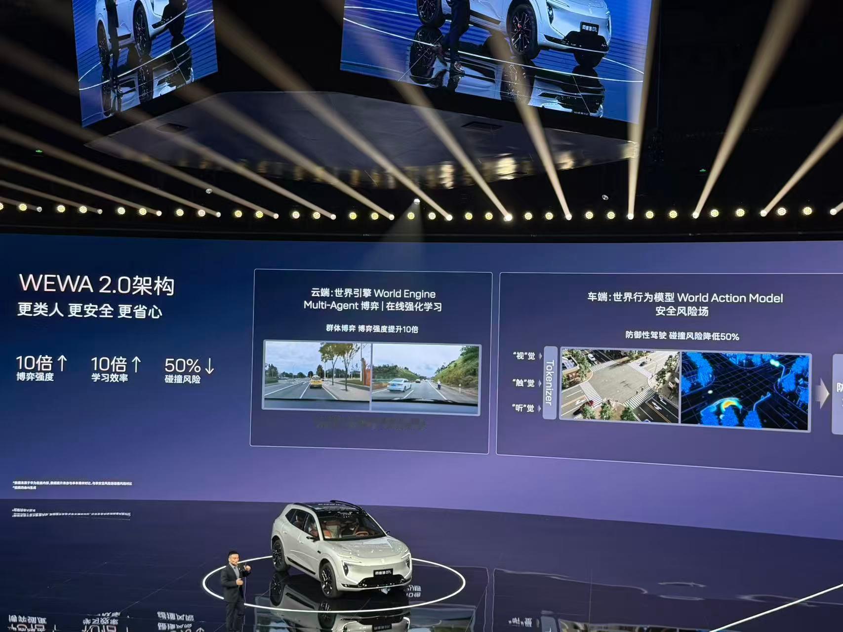 阿维塔 07L 搭载的是华为乾崑 ADS 5 版本，一台接近2米宽的车，窄路能力