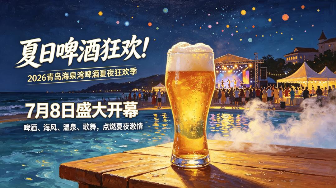 2026青岛海泉湾啤酒夏夜狂欢季将于7月8日开幕！活动时间：2026年7月8日（