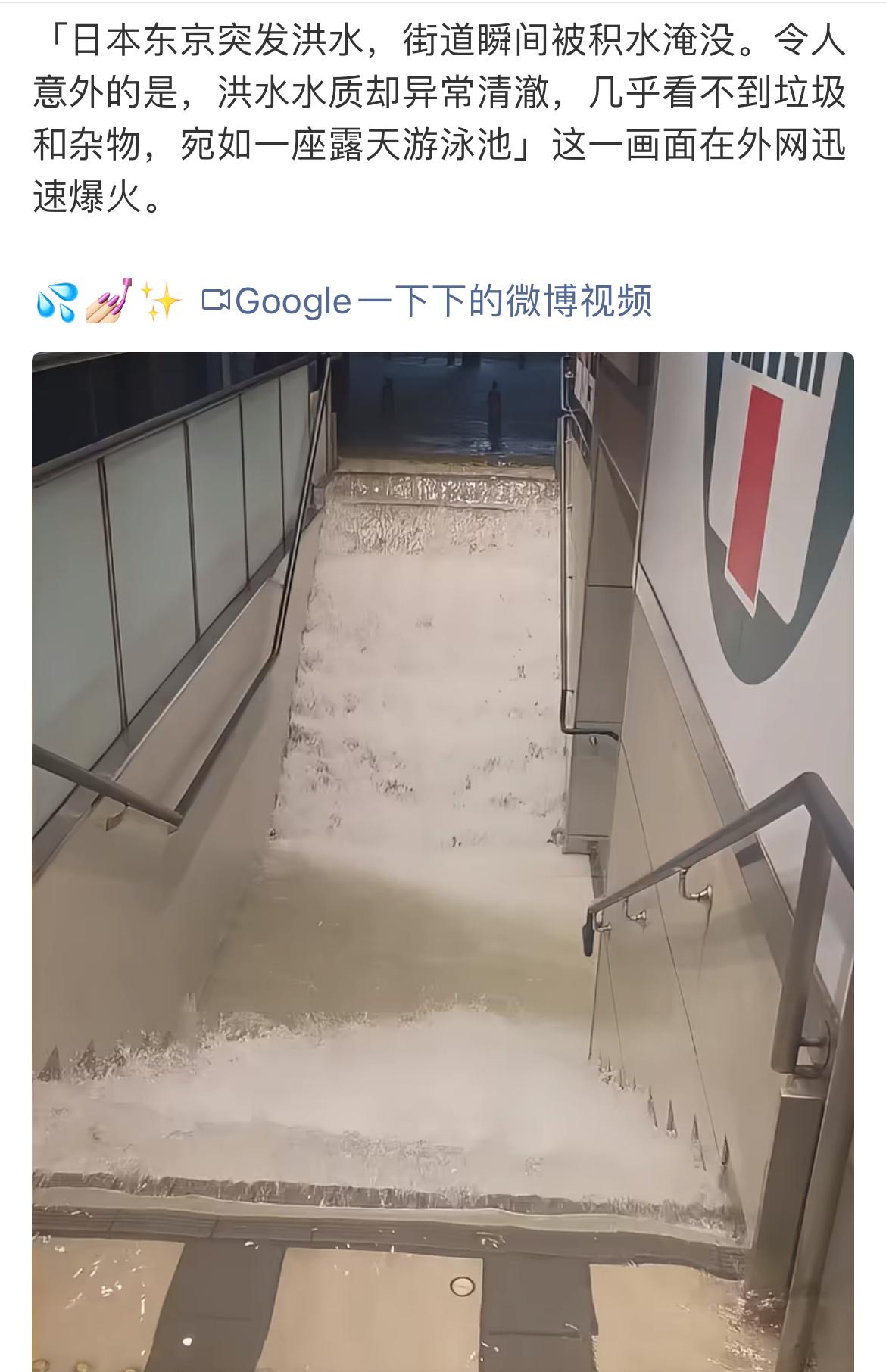 地铁站都被淹了，还在夸日本暴雨没有垃圾，估计就是被这种人舔干净的吧