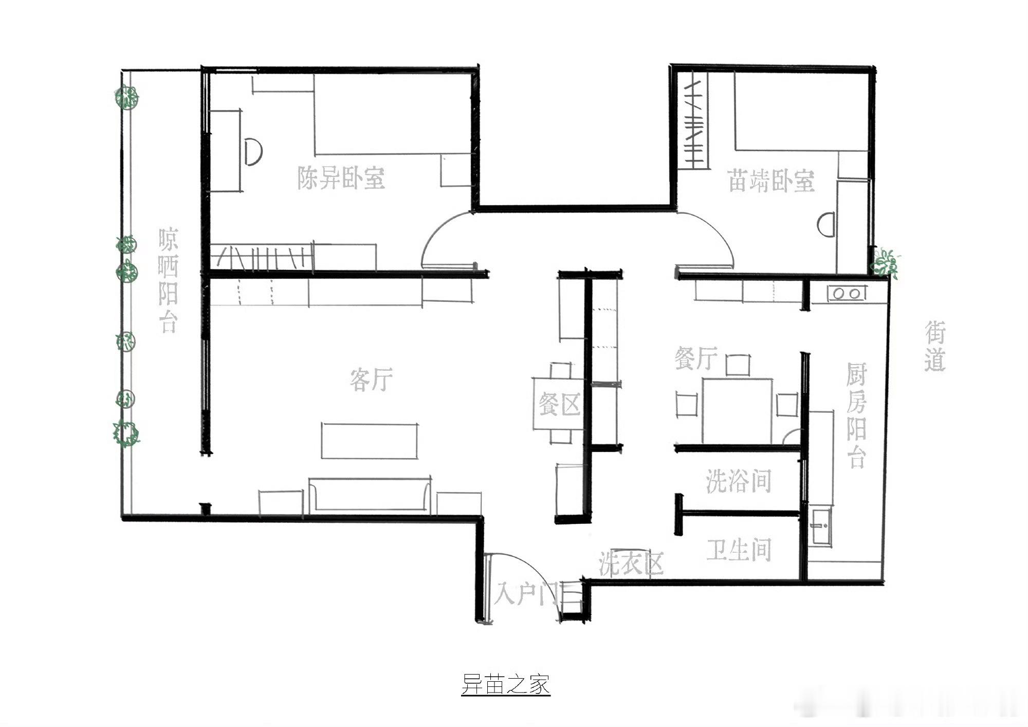 我就说野狗骨头单更要出事哈哈陈异苗靖家的户型图都出来了 