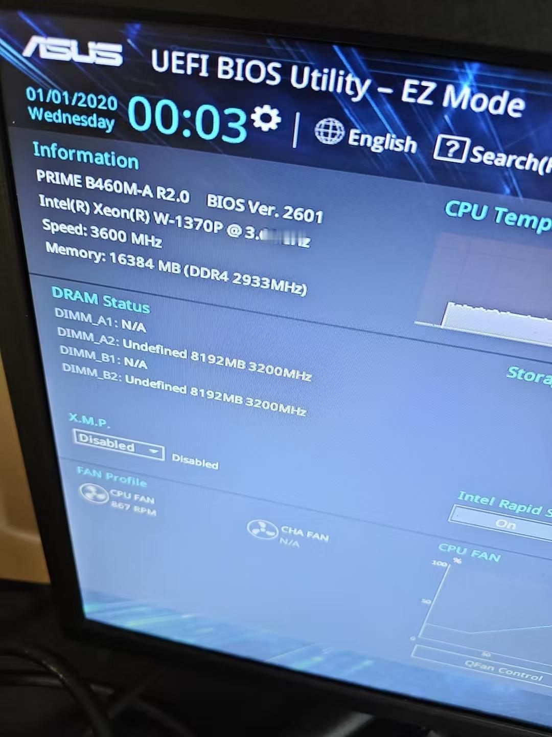 100元华硕 ASUS B460M-A 主板上英特尔11代志强XEON W137