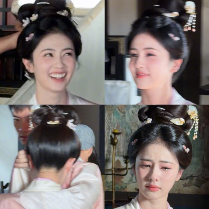 白鹿叶璃捧花杀青照白鹿莫离已杀青 白鹿叶璃捧花杀青照，白鹿莫离已杀青，杀青快乐期