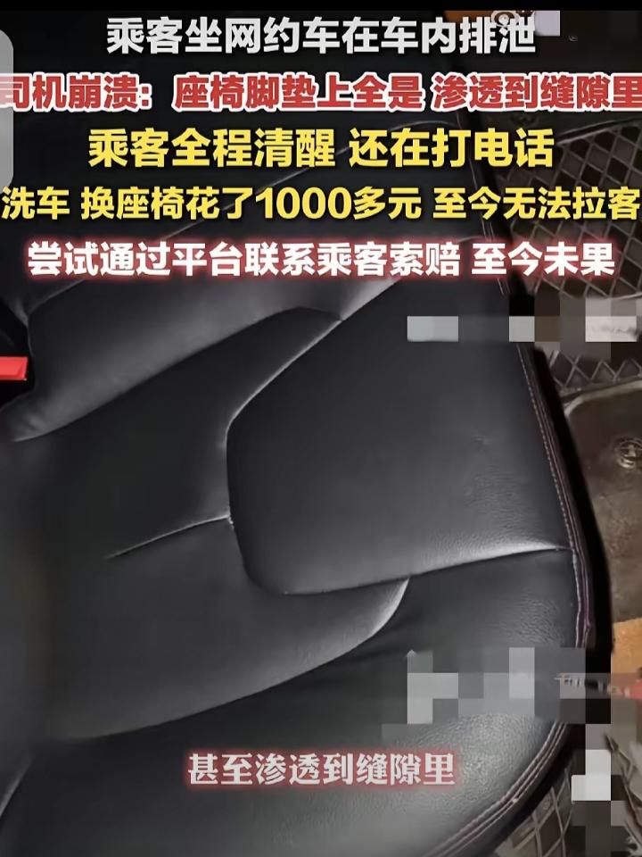 女子凌晨车上排泄后续，5月29日，平台终于回应了。全额承担座椅更换和清洁费，还发