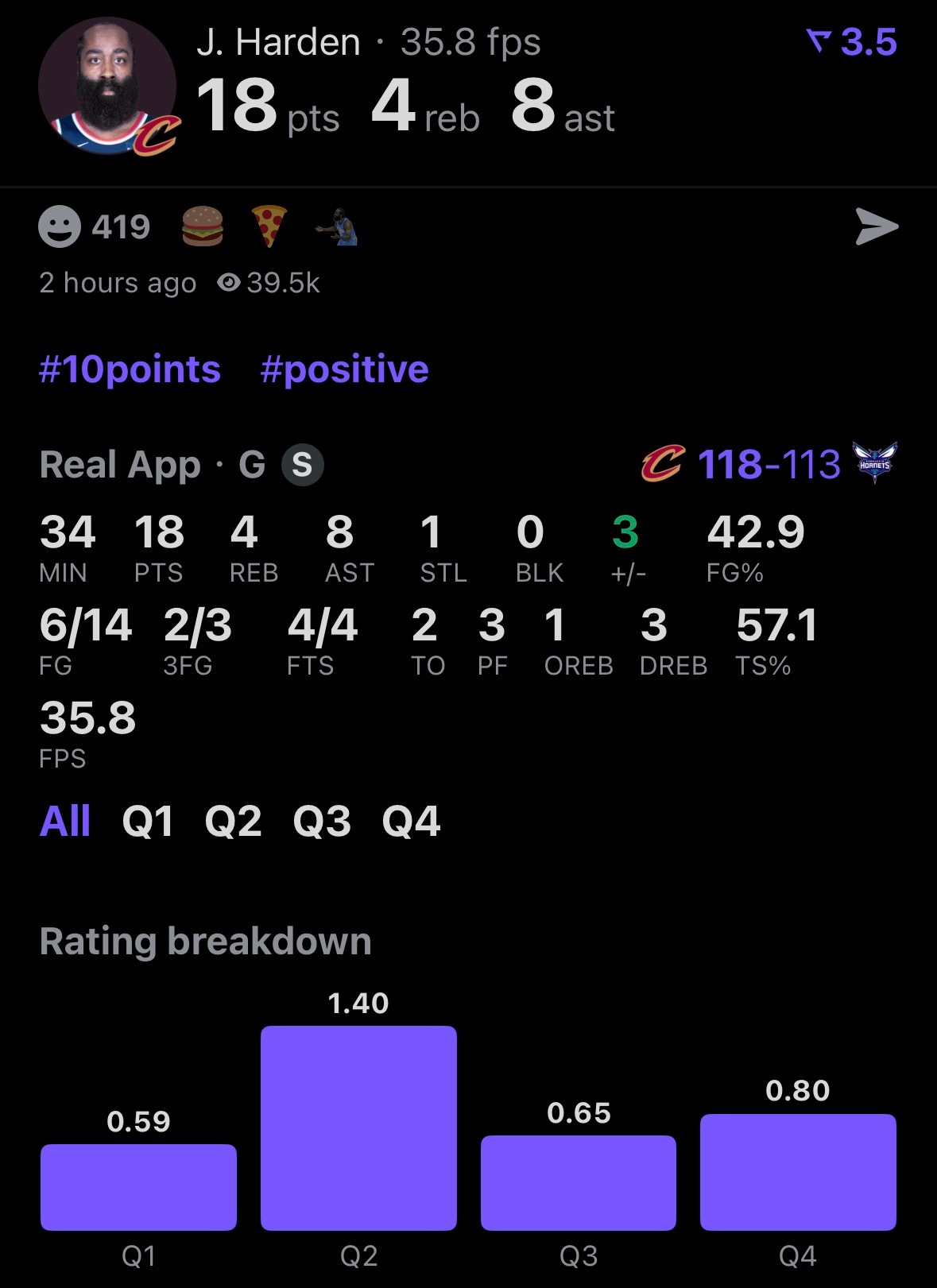 没看比赛，今天又划了？