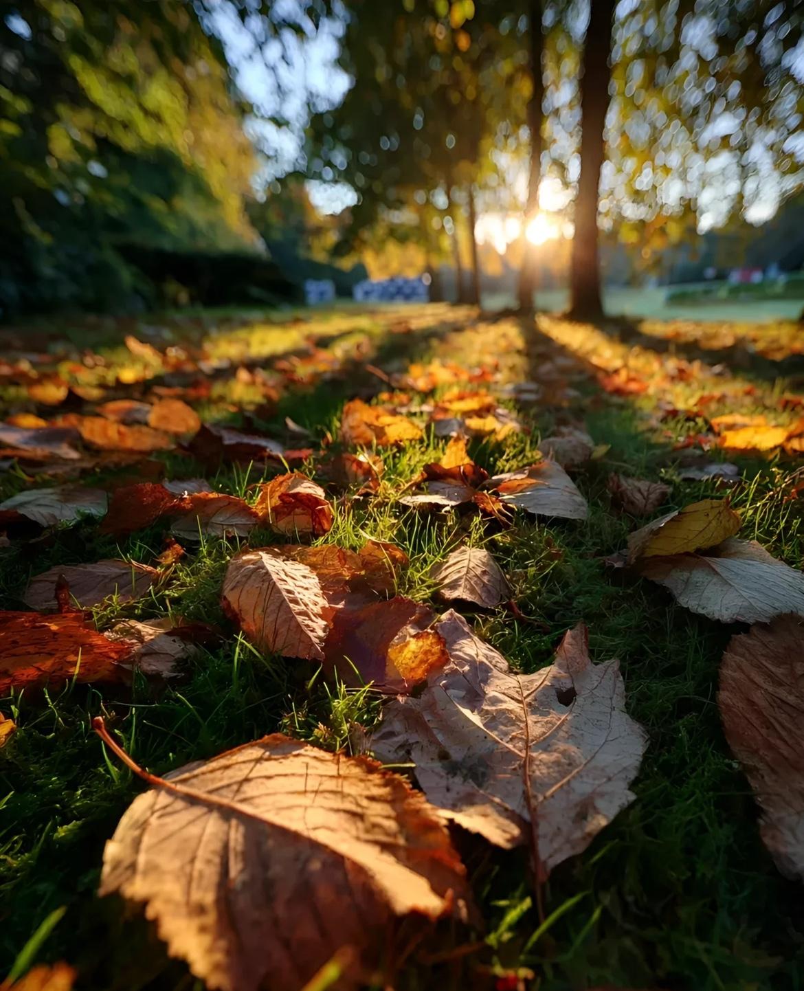 分享随手拍金黄色的树叶