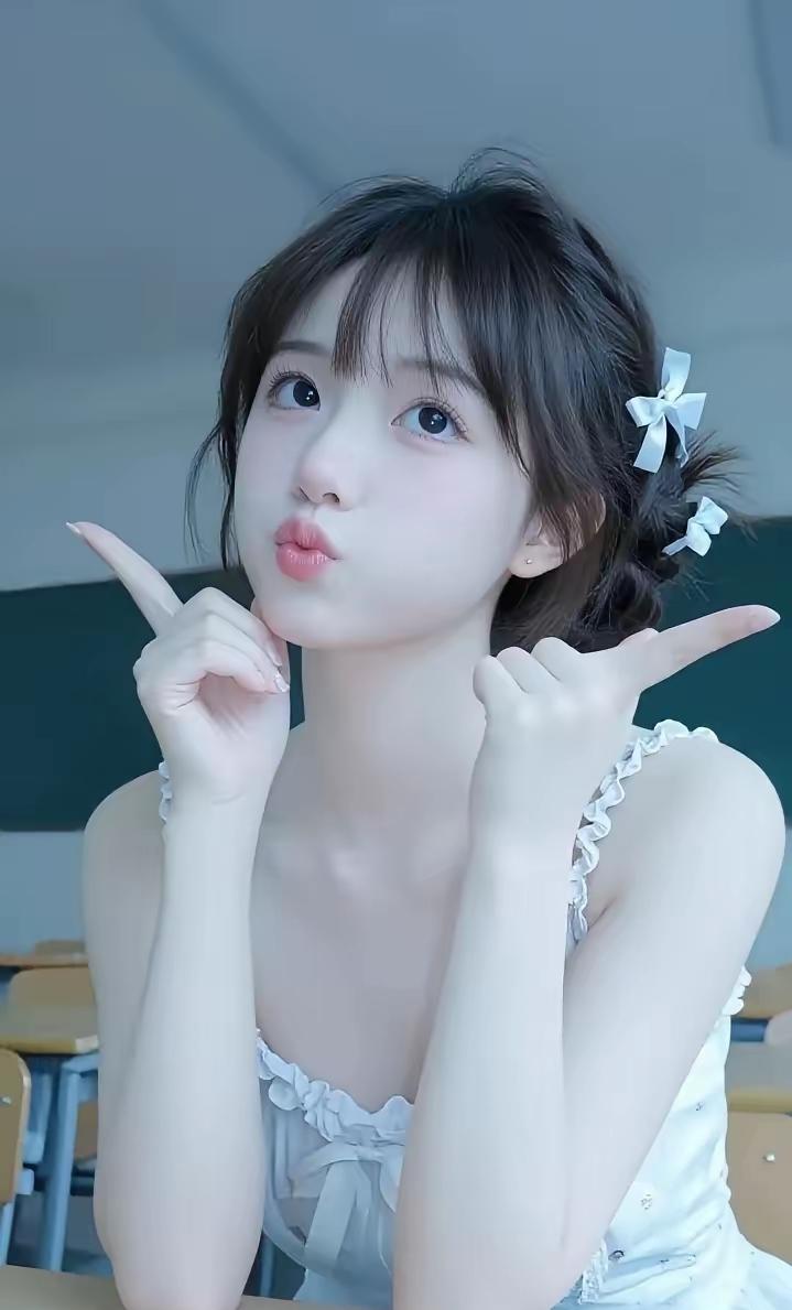 指尖轻点，芳心自许。甜妹 美少女