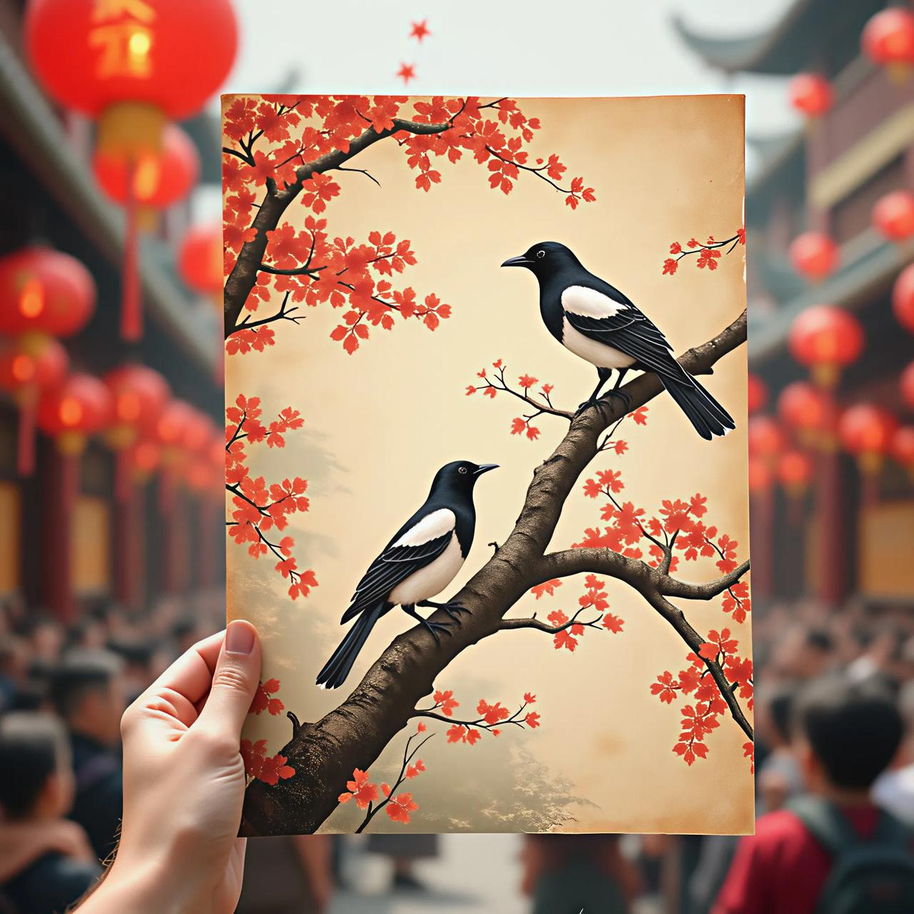 花朵特美；确实有节日的气氛；芳香怡人；空气云朵；新气象；充满节日的喜庆；劳动人民