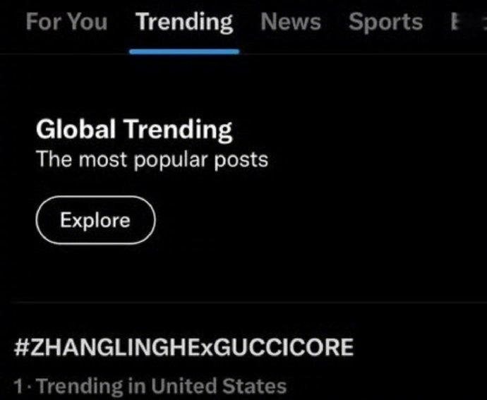 张凌赫gucci大秀登上了美趋第一，他海外知名度好高啊！ 