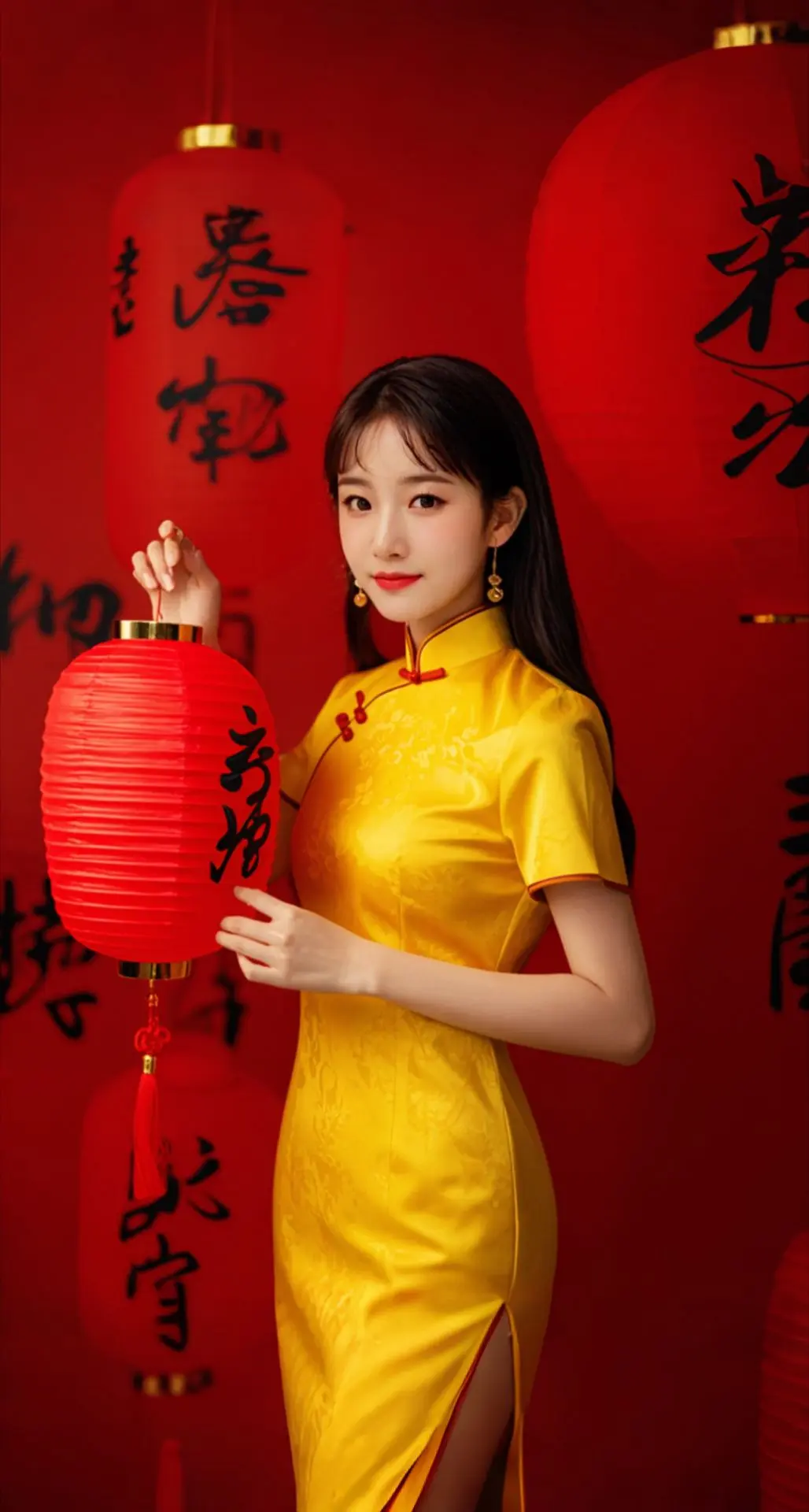 AI扩图 AI旗袍佳人