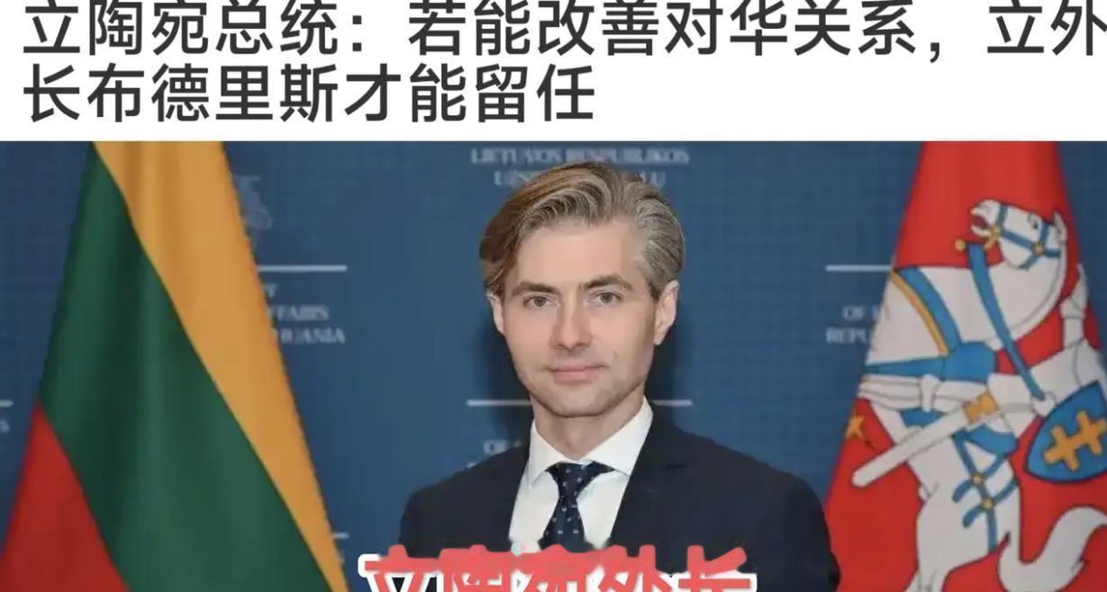 立陶宛总统向外长发出“最后通牒”：如果想要保住乌纱帽，必须搞好对华关系。
让一个