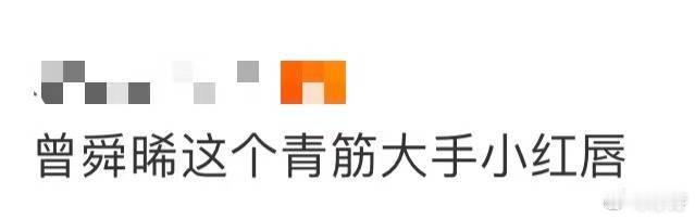 曾舜晞这个青筋大手小红唇 那双结实的大手，青筋分明，透着几分刚猛；而小红唇的娇艳