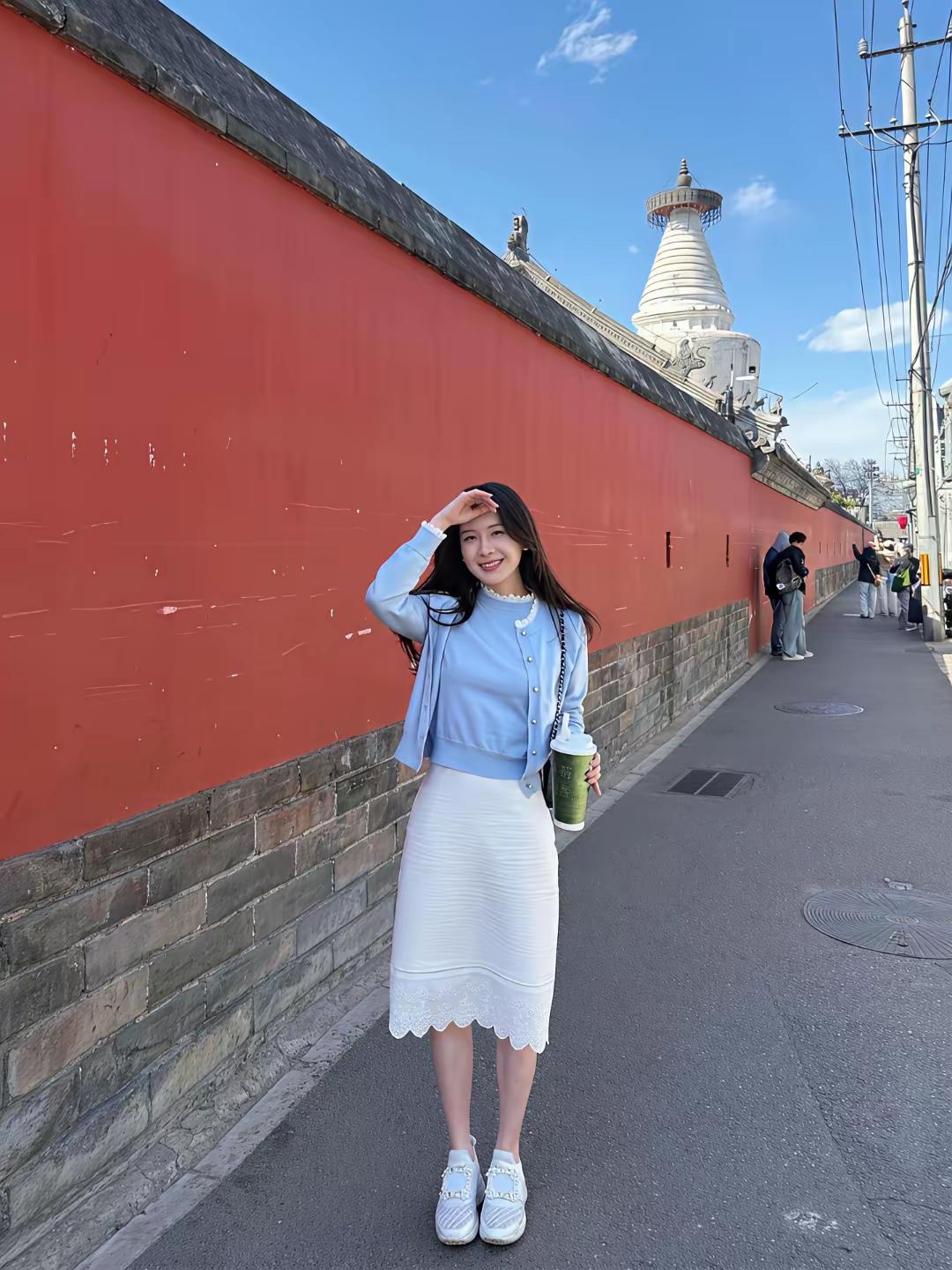 红墙，白塔，一看就是在北京