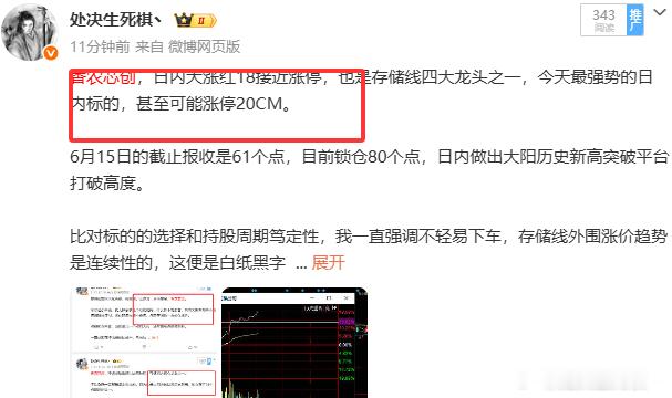香农芯创，刚发完帖子就兑现涨停。一个交易日的20CM涨停封死，且新高涨停，明天还