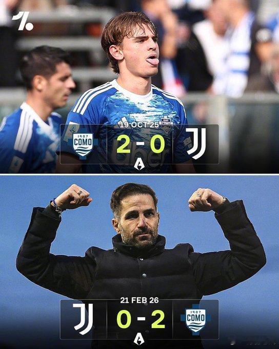 【意甲的皇马】科莫客场2比0击败尤文图斯，时隔75年再次客胜斑马，而且本赛季是双