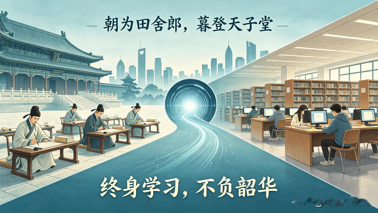 拒绝学历焦虑与自我内耗，【成语】朝为田舍郎【正文】很多人调侃：“现在的大学生，放