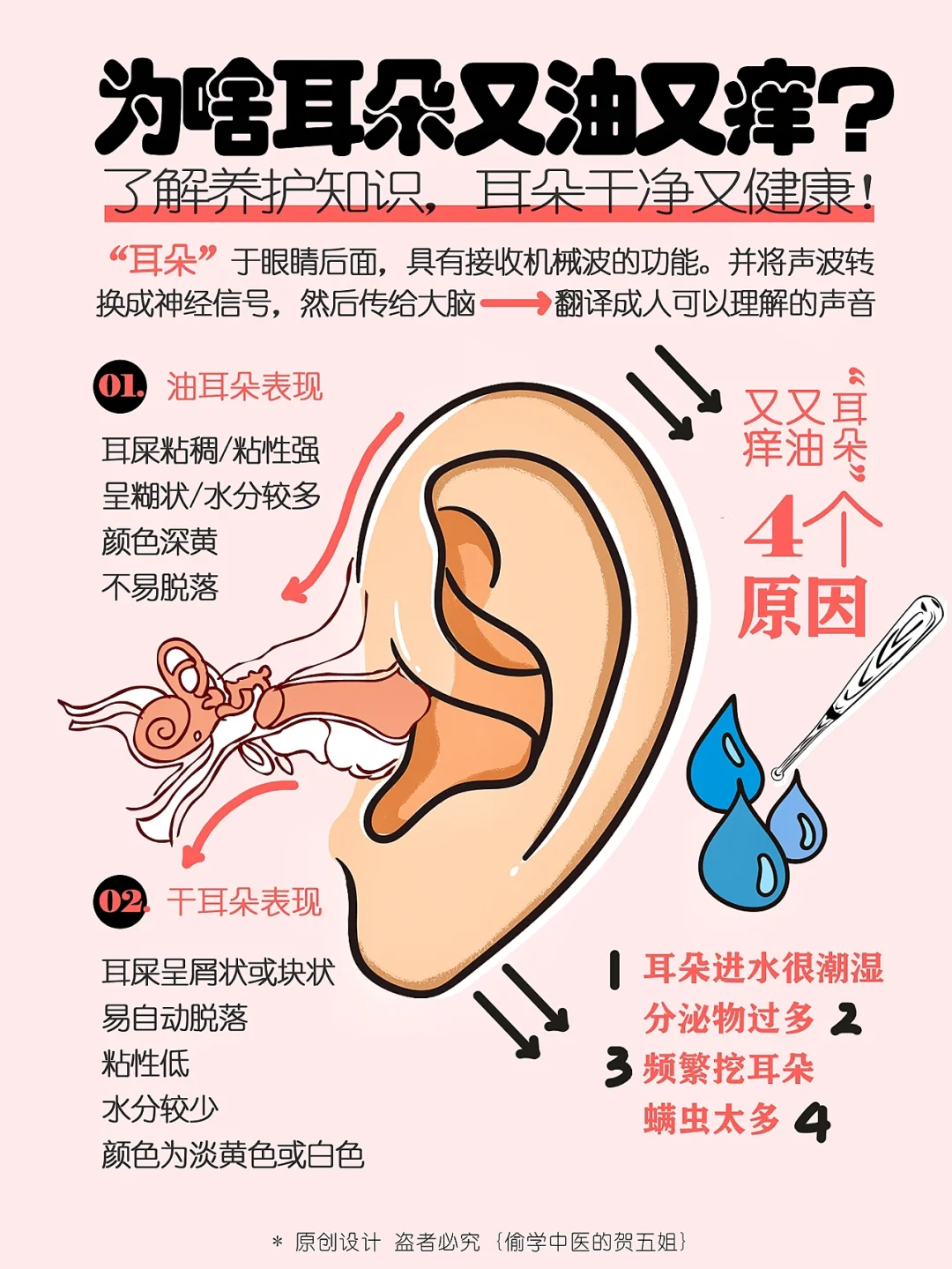 耳朵又油又痒‼️耳朵进水‼️如何正确护耳✅