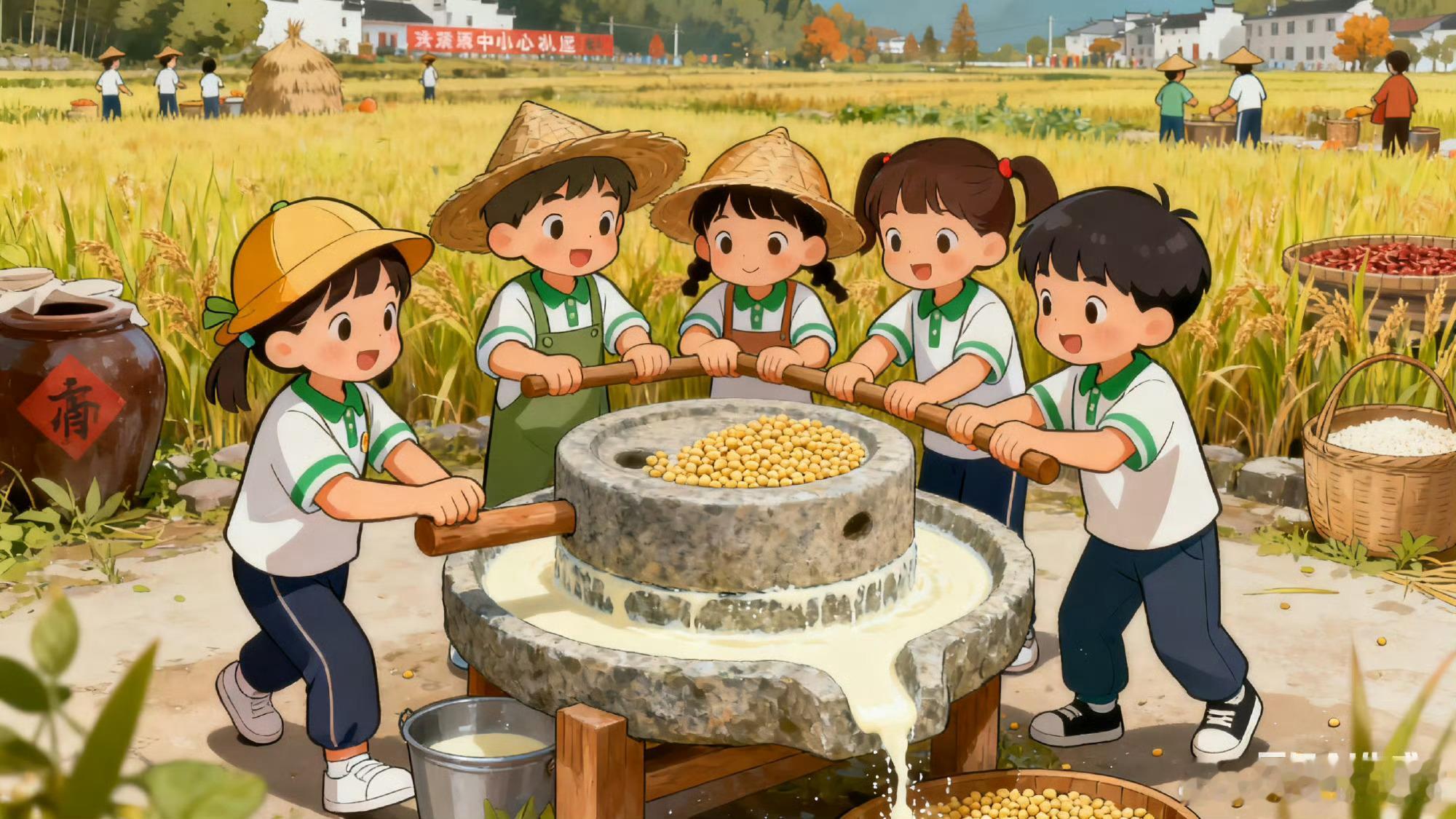 台州仙居秋田小农夫上线台州仙居“秋田小农夫”上线！孩子们摘豆推磨做豆浆，在泥土里