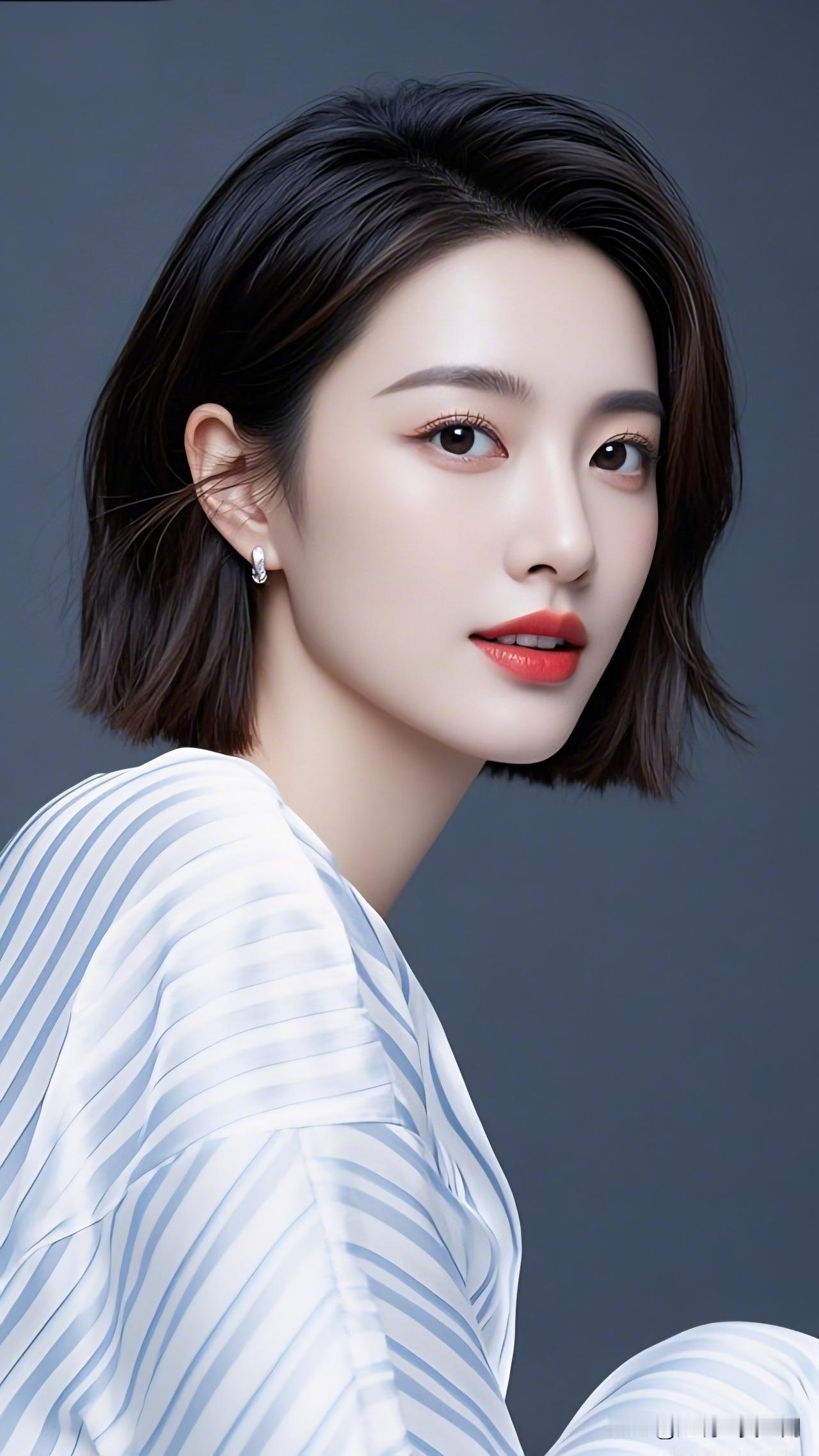 温柔甜美的少女，红唇白衣，优雅动人。优雅自信穿搭分享