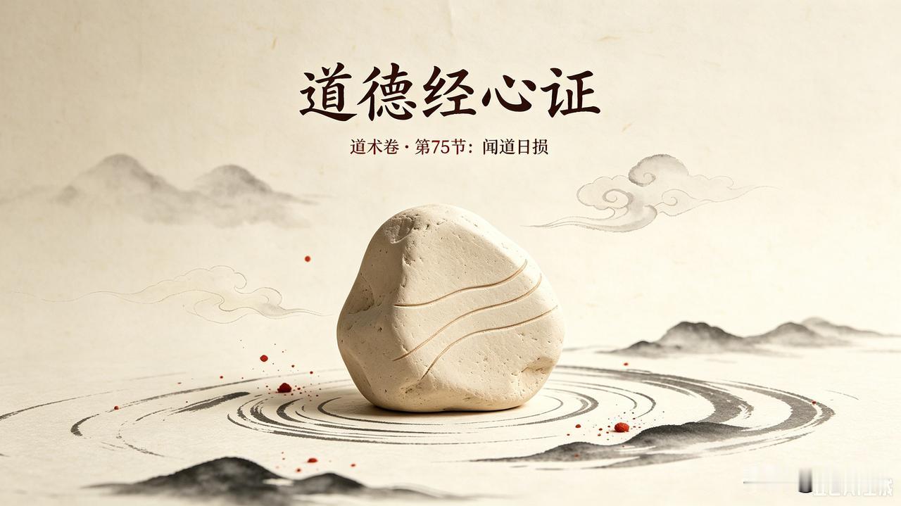 说说“为道”与“闻道”。
今天第74节的标题是“闻道者日损。”
读通行本或帛书本