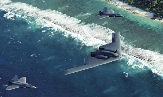 每天认识一件兵器 美国B-2“幽灵”轰炸机机身长度：21米机身高度：5.18米翼