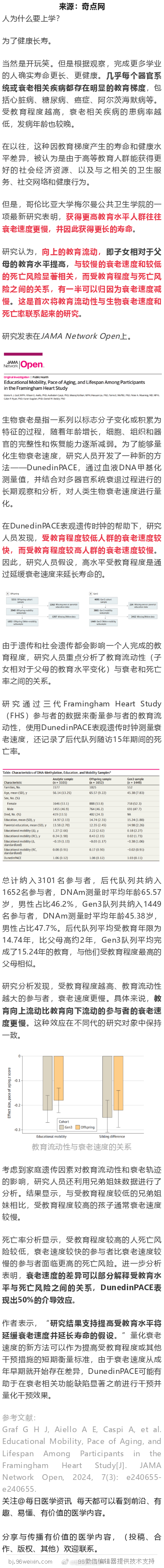 JAMA子刊：教育阶层跃迁，延缓衰老速度！科学家发现，教育程度高与衰老速度慢有关