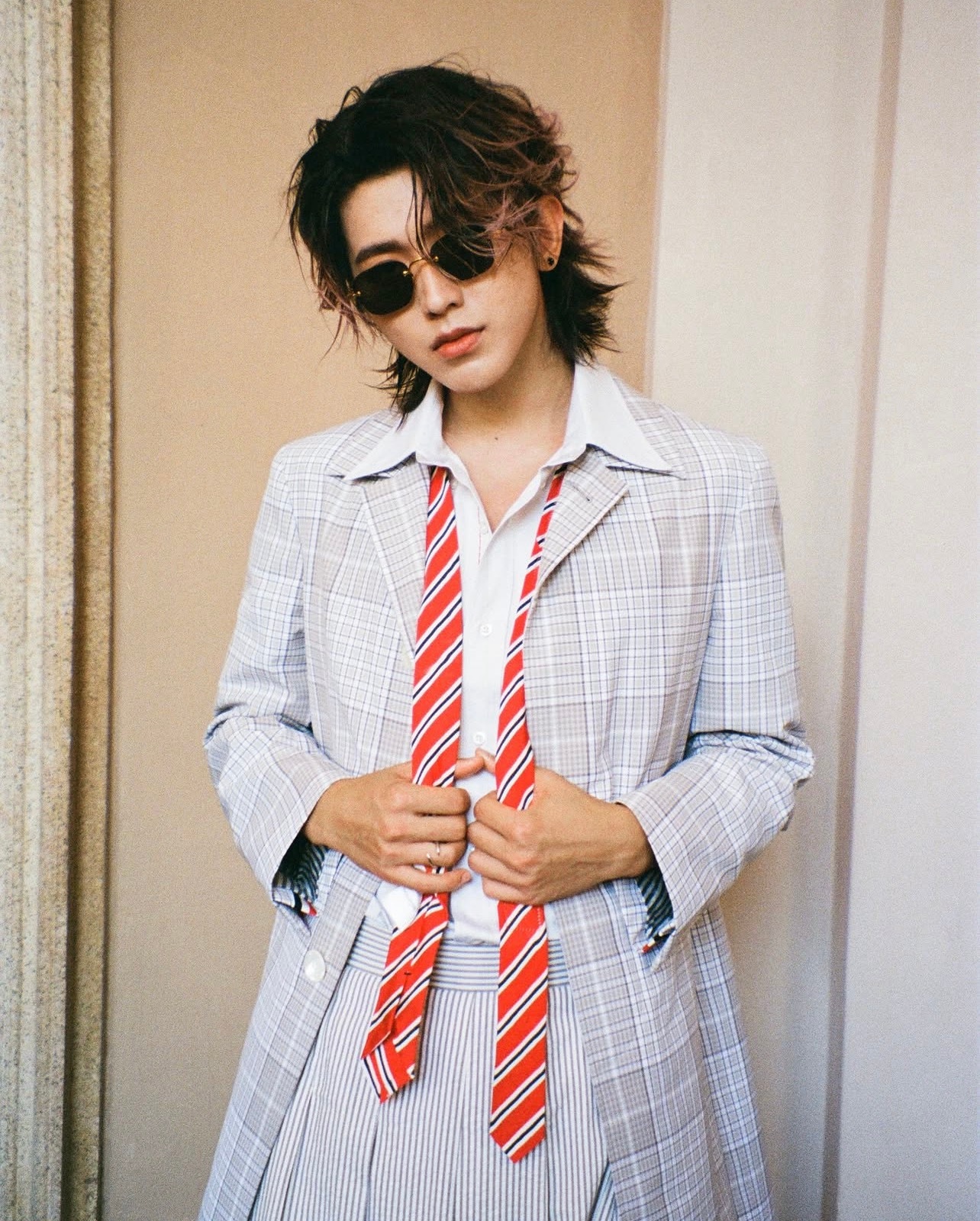 蔡徐坤米兰时装周 cxk 蔡徐坤 thombrowne Thom Browne 