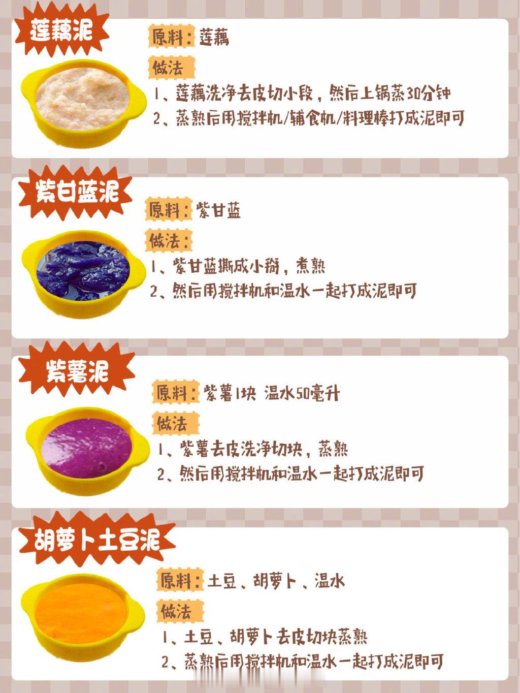 有了这些果蔬泥合集，还怕宝宝吃的不香吗