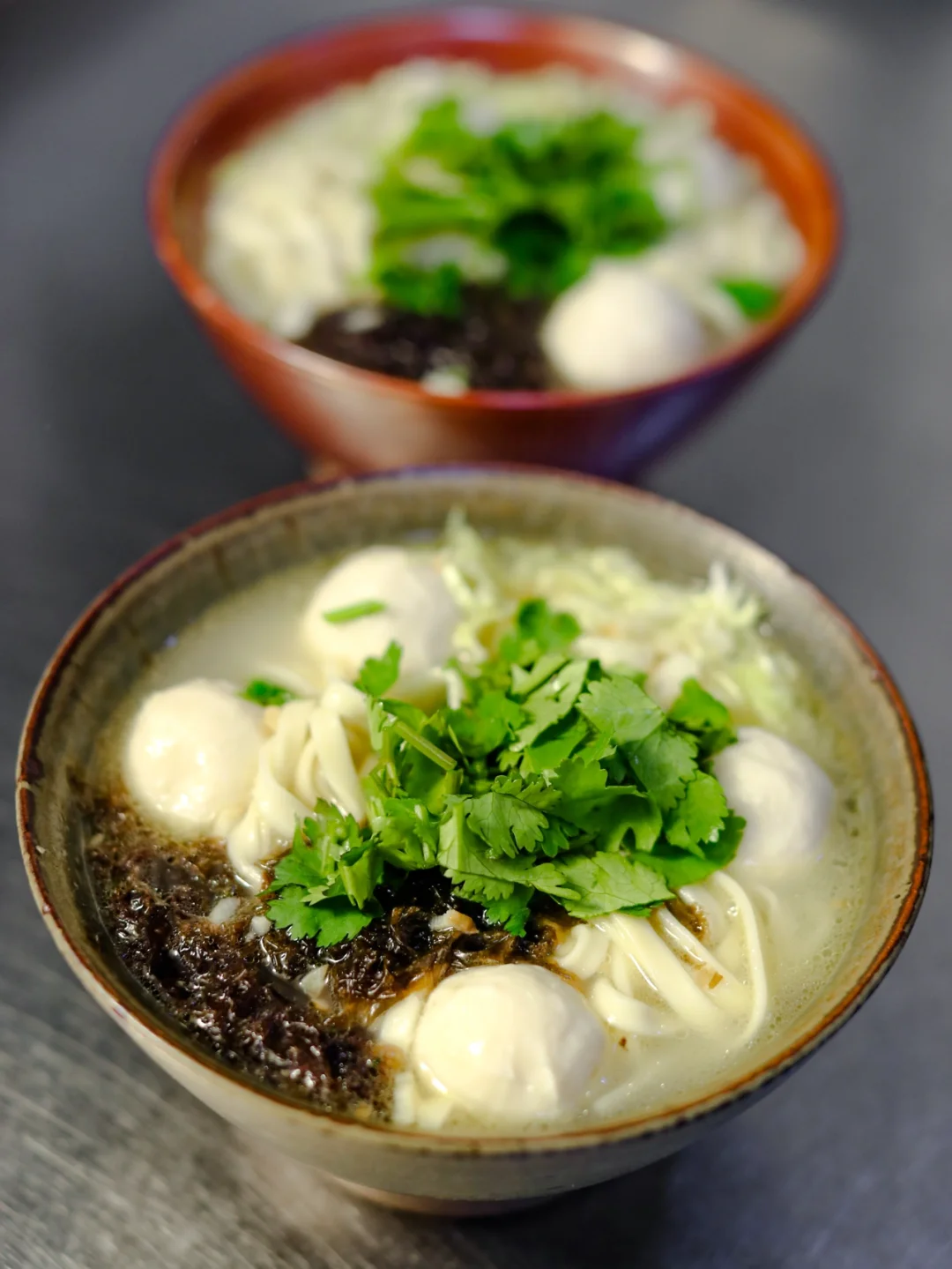 坚持做100种面不重样（42）紫菜鱼丸面