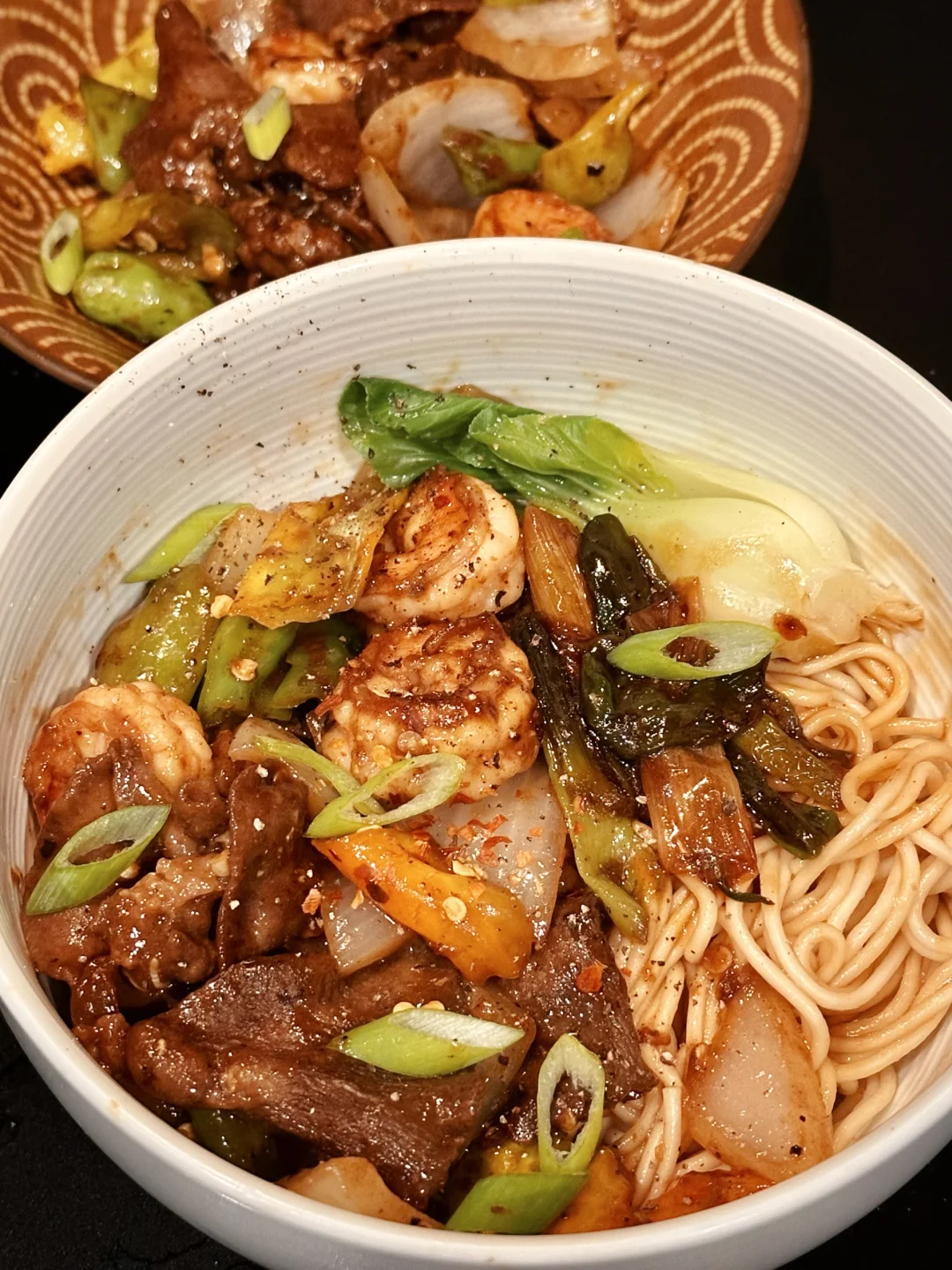 复刻王繁星面馆虾仁牛肉葱油拌面🍜香迷糊😋