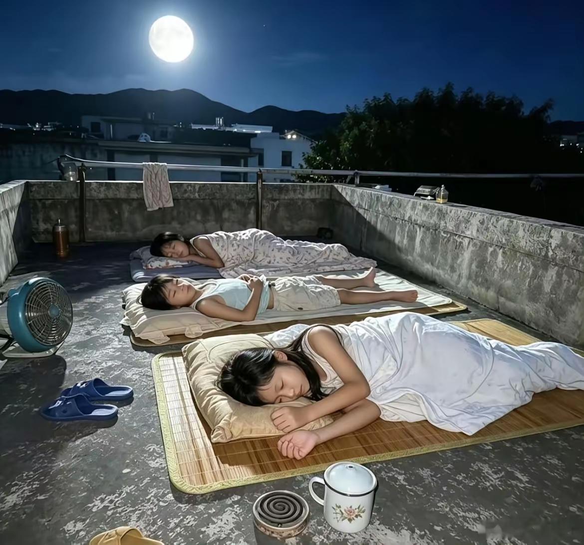 这样子敢睡楼顶的，应该不多见了。
