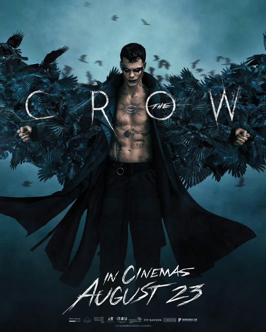 经典cult片《乌鸦》的新版电影发布海报，8月23日北美上映。 ​​​