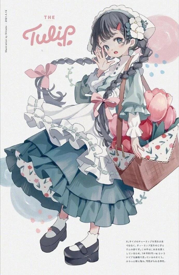 动漫[超话]次元整活好有意思动漫壁纸 甜美感十足的一组少女插画。 ​​​