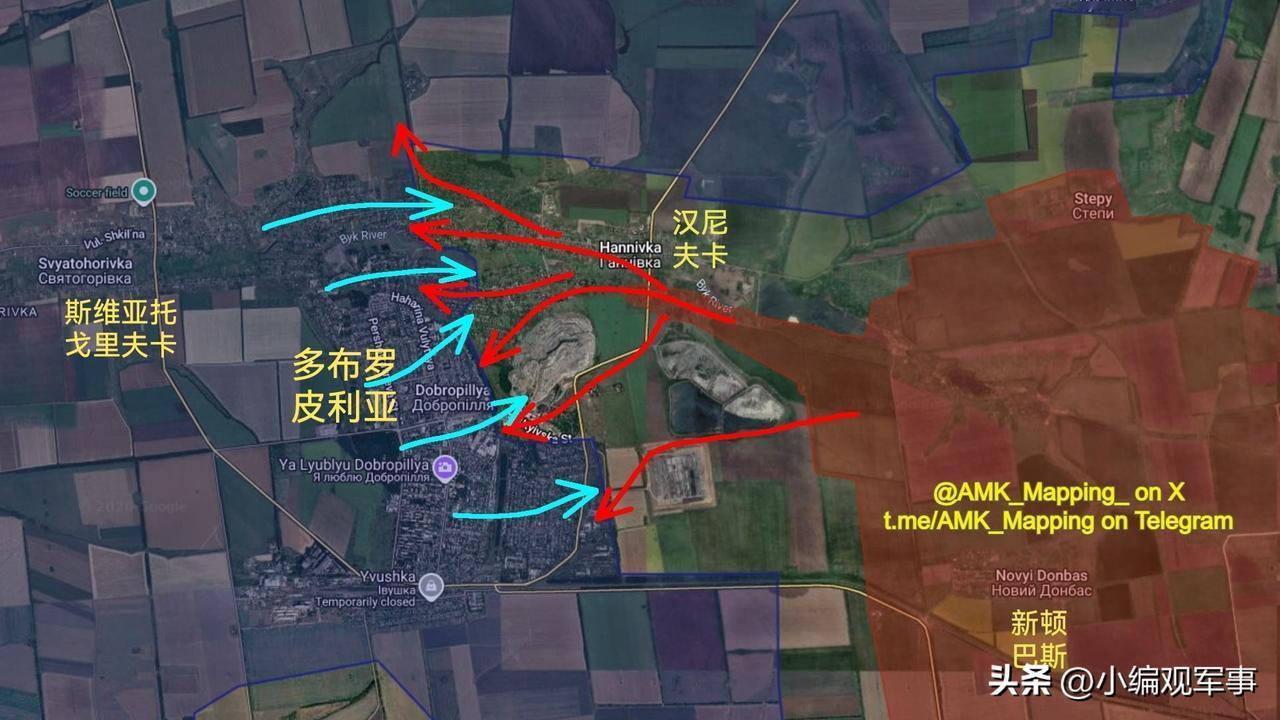 根据新西兰信源“AMK”的说法，乌军正在多布罗皮利亚前线发起反攻，并清除潜入该城