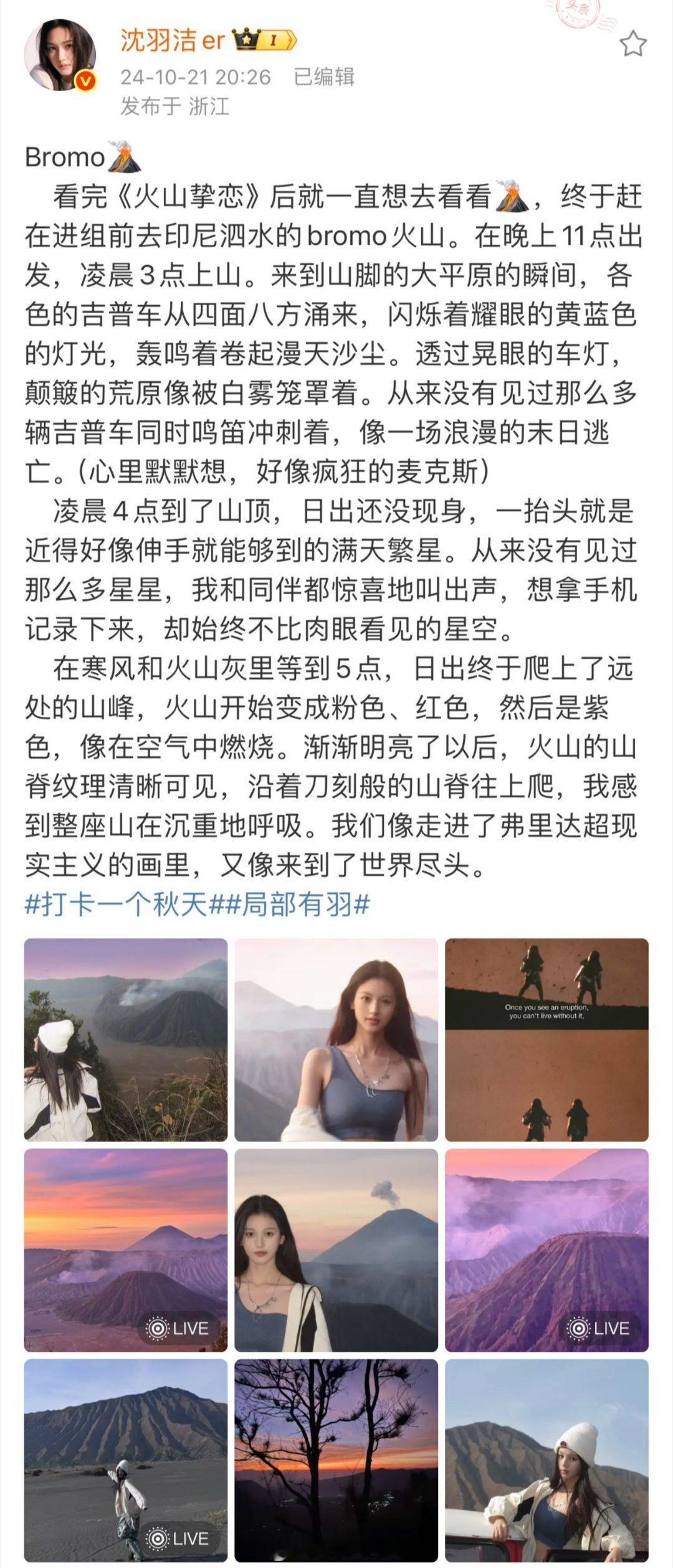 沈羽洁文笔 艺术生的脑细胞就是丰富，连文字都文绉绉的 ​​​