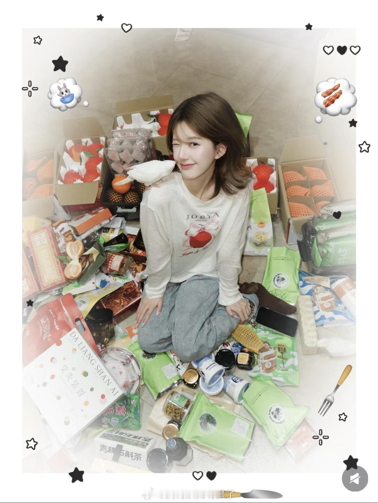 赵露思营业了tag带了助农的，照片上也全是产品，五天后直播 