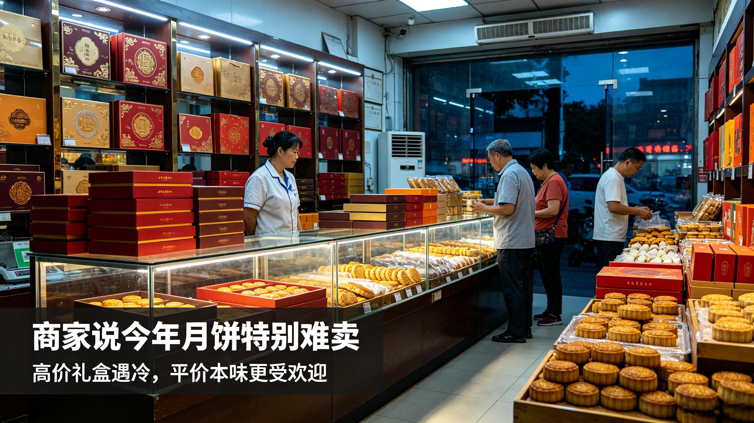 商家说今年月饼特别难卖临近中秋，不少商家感慨月饼生意难做，高端礼盒遇冷明显，不少