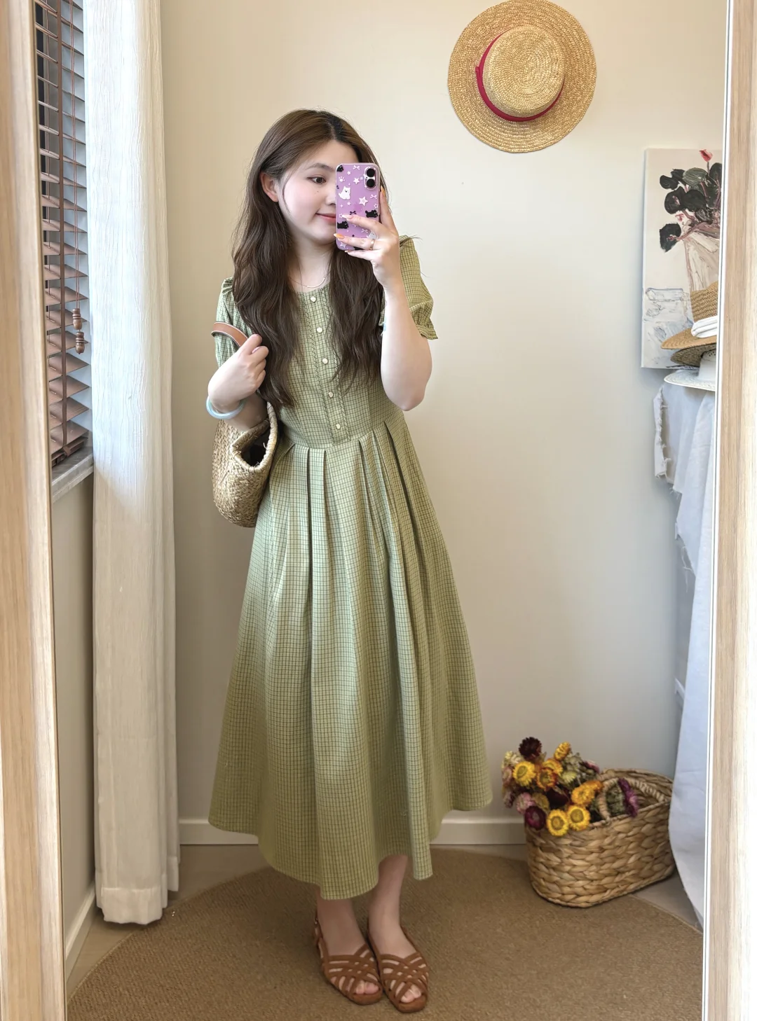 🍐绿色系森系连衣裙～