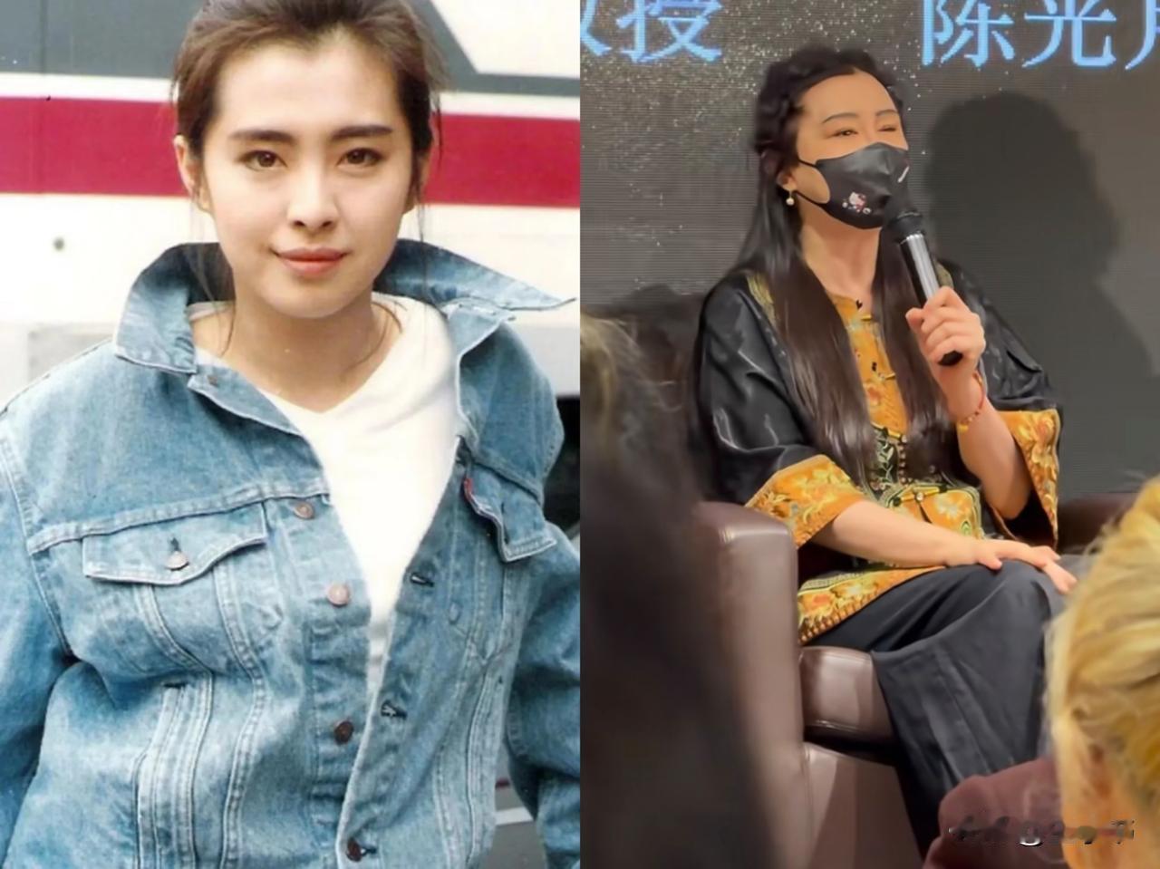 王祖贤老了我不意外，
眼睛一个大一个小我也不意外，
但我真的很佩服，她的普通话竟