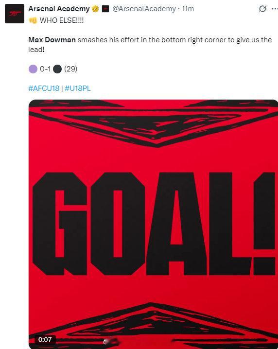 还有谁！！！！马克斯·道曼右下角破门，我们领先！英超联赛 阿森纳著名教授 ​​​