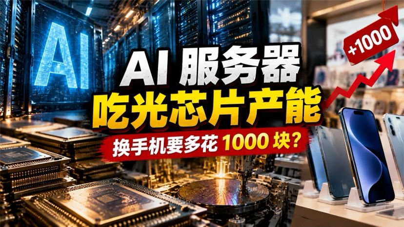 AI服务器吃光芯片产能，换手机要多花1000块？